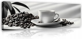 Vászonkép Konyha Kávé Fekete-Fehér Modern Vászon Fal 145x45