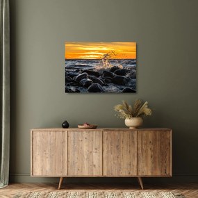 A tenger hullámai képe (üvegen) (70x50 cm)