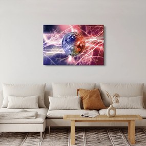 Kép - Földgolyó az áram alatt (90x60 cm)