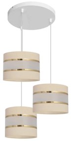 Helam Csillár zsinóron HELEN 3xE27/15W/230V krém W-KD 0801/3 EC+GO+MAT