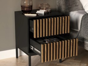AKCE Éjjeliszekrény MEORATI 40x40cm, fekete/dub artisan II. osztály