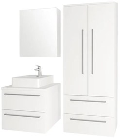Mereo Mereo, Bino, fürdőszoba szekrény 121 cm, fehér-tölgy arlington, MER-CN673S