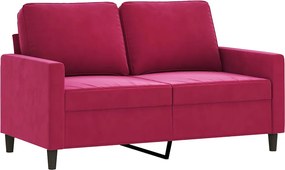 vidaXL kétszemélyes bordó bársony kanapé 120 cm