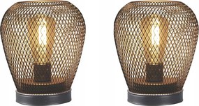 Stílusos Fém Elemes Asztali Lámpák Gyémánt Alakú Edison Izzó