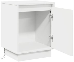 Éjjeli asztal LED világítással Fehér 39x34,5x50 cm