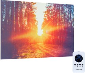 Klarstein Wonderwall Air Art Infinite, infravörös hősugárzó, 90 x 60 cm, 580 W, fali, kép, távirányító