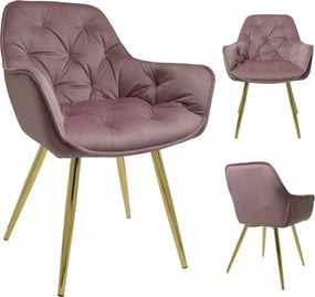 Kárpitozott Szék Velúr Étkező Nappali Fotel Modern Loft Steppelt