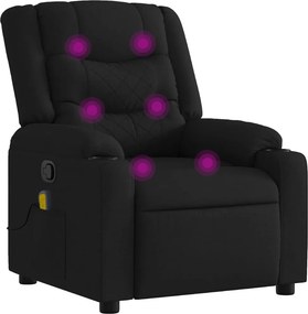 vidaXL fekete szövet dönthető masszázsfotel