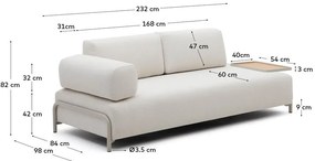 Bézs kanapé 232 cm Compo – Kave Home