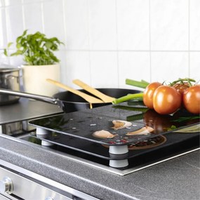 Szürke edzett üveg tűzhely fedőlap szett 2 db-os Universal Herbs – Wenko