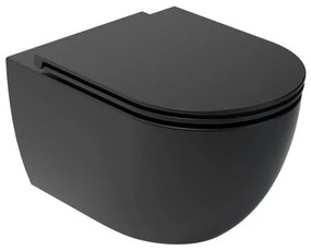 AREZZO design ARIZONA Vortex Rimless függesztett wc, fekete
