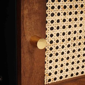 Dohányzóasztalok Barna 80 x 50 x 40 cm Kanna és tömör mango fa