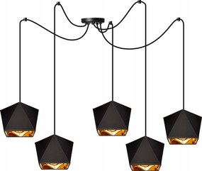 Mennyezeti Lámpa Lógó Csillár Loft Arany Fekete Pók Csillogó Lámpabúra