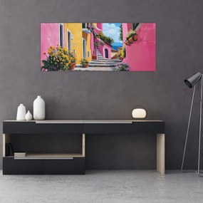 Kép - Rózsaszín sikátor (120x50 cm)