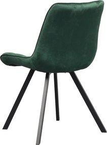 Étkezőszék, sötétzöld Velvet szövet/fekete, SAMIRA