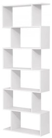 Könyvespolc / tároló polc - Vasagle Loft - 70 x 190 cm (fehér)