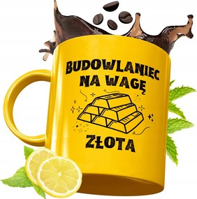 Prémium Arany Bögre Építőnek Ajándék Nyomtatott Fotóval