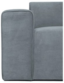 Szürke kordbársony sarokkanapé (jobb oldali) Sting – Scandic