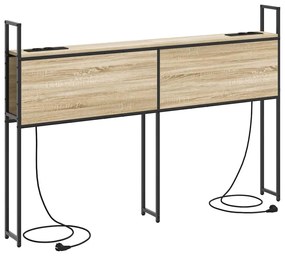 Tárolós Fejtámla Töltő Állomással sonoma tölgy 140 cm Faanyag