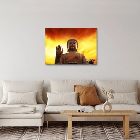 Kép - Buddha piros és sárga háttérrel (70x50 cm)
