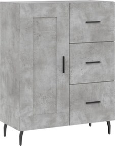 vidaXL betonszürke szerelt fa tálalószekrény 69,5 x 34 x 90 cm