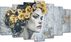 Vászonkép 140x80 Lány arany koszorúval