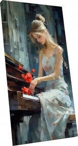 Vászonkép zongorista, mint festett 120x60 w11