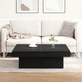 Kávézóasztal Fekete Tölgy 90x90x28 cm Mérnöki Fa