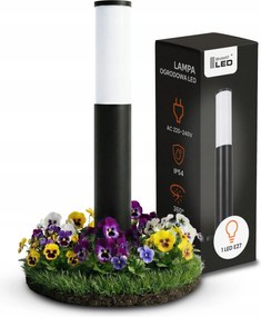 LED-es kerti lámpa oszlop 65cm E27 230V IP54 fekete modern Prémium