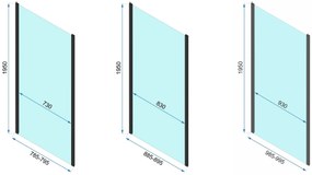 Rea Rapid Swing, sarok zuhanykabin 90 (ajtó) x 100 (fal) x 195 cm, 6mm átlátszó üveg, arany fényes profil, KPL-K5620