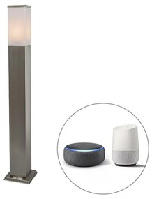 Okos kültéri lámpa 80 cm acél, WiFi P45-tel - Malios