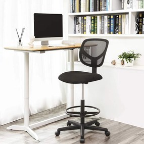 Hálós irodai szék, forgó szék ülésmagasság 55-75 cm, fekete
