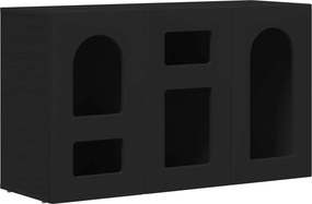 vidaXL Széf Fekete 100 x 35 x 59 cm Faanyag