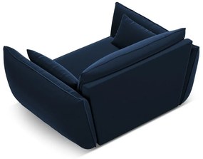 Sötétkék bársony fotel Vanda – Mazzini Sofas
