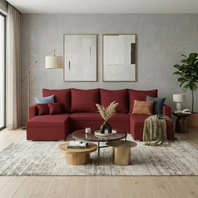 MONDO-U ággyá alakítható sarokkanapé Piros