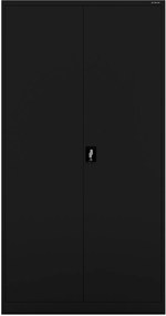 Magas fekete fém irodai szekrény, 1150x2200x400 mm: : JAN II H2200