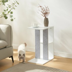 [en.casa] Kisasztal kaparófelülettel macskáknak Ljungby fehér