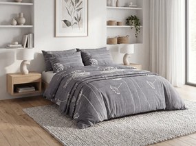Pamut ágynemű SOFT MEADOW szürke Ágyneműhuzat mérete: 70 x 90 cm | 140 x 200 cm
