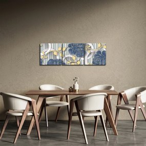 Kép - Rózsák és körök (órával) (90x30 cm)