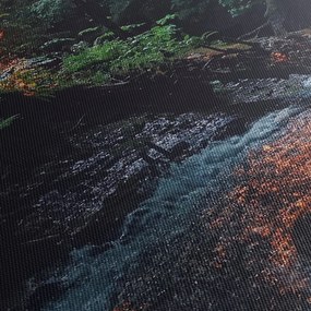 Hegyi folyó képe (órával) (90x30 cm)