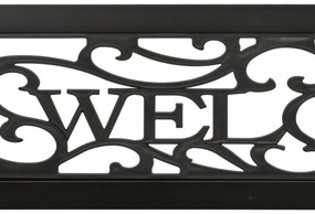 fekete acél kerti pad 125 cm