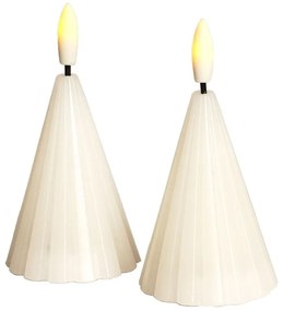 Fehér karácsonyi fénydekoráció 2 db-os ø 6 cm Laura – Sirius