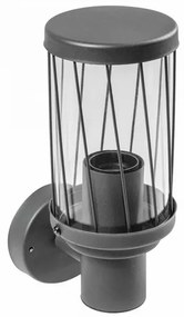 Lámpa Kerti lámpatest KERTA-A, E27, MAX.12W, IP44, AC220-240V ,50-60Hz,falra szerelhető, grafit