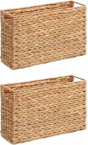 vidaXL Újság Kosarak 2 pcs Természetes 39 x 14 x 25 cm Vízi jácint
