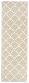 Krémszínű kültéri-beltéri futószőnyeg 70x225 cm Kotte Linen – Pappelina