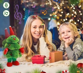 Táncoló Éneklő Plüss Karácsonyfa karácsonyra Karácsonyi Ajándék 40 Cm