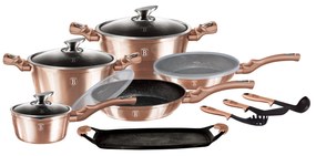 Berlinger Haus 14+2 részes edénykészlet Metallic Line Rose Gold Edition