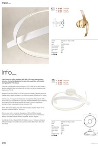 Redo 01-3613 - Dimmelhető LED mennyezeti lámpatest IMPULS LED/34W/230V arany