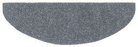 20 db öntapadós lépcsőszőnyeg, 65 x 21 x 4 cm, világosszürke, nagy félkör alakú