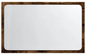 sonoma tölgy szerelt fa LED-es fürdőszobatükör 60 x 8,5 x 38 cm